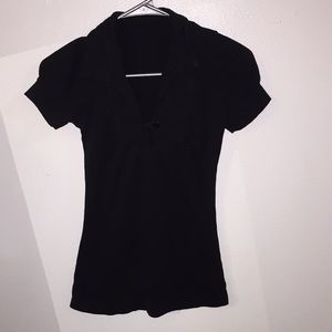collared v neck t shirt